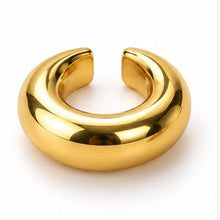Charger l'image dans la galerie, Ear cuff XL femme en acier inoxydable doré – faux piercing