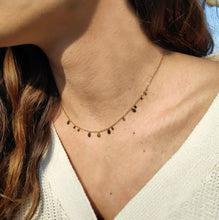 Charger l'image dans la galerie, collier mini gouttes acier doré