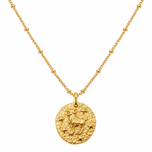 Charger l'image dans la galerie, Collier signe astrologique femme en acier inoxydable doré – médaille Bélier
