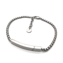 Charger l'image dans la galerie, Bracelet Urban Plate - homme chaîne acier 316L et plaque - District Steel
